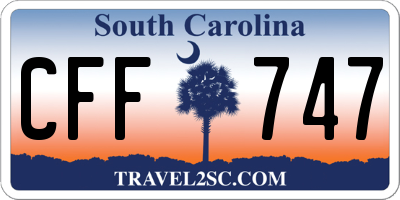 SC license plate CFF747