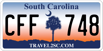 SC license plate CFF748