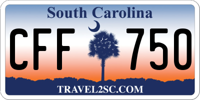 SC license plate CFF750