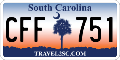 SC license plate CFF751