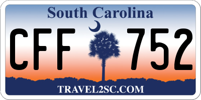 SC license plate CFF752