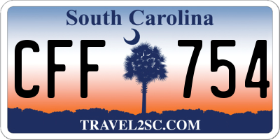 SC license plate CFF754