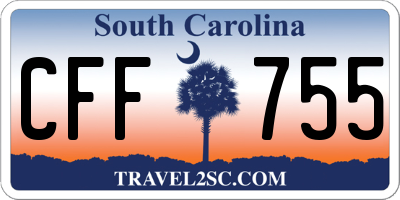 SC license plate CFF755