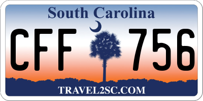 SC license plate CFF756