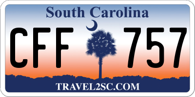 SC license plate CFF757