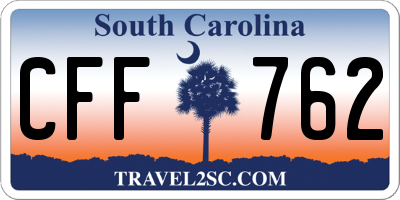 SC license plate CFF762