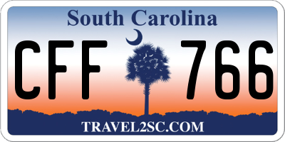 SC license plate CFF766