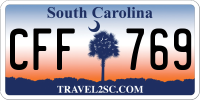 SC license plate CFF769