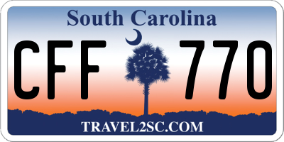 SC license plate CFF770