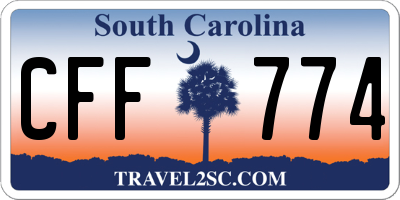 SC license plate CFF774
