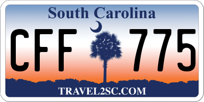SC license plate CFF775