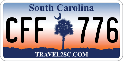 SC license plate CFF776