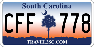 SC license plate CFF778