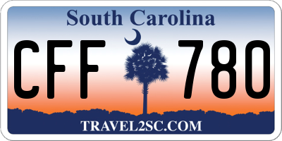 SC license plate CFF780