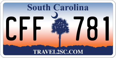 SC license plate CFF781