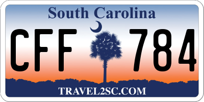 SC license plate CFF784