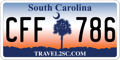 SC license plate CFF786