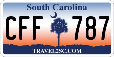 SC license plate CFF787