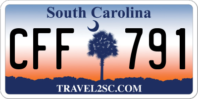 SC license plate CFF791