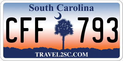 SC license plate CFF793