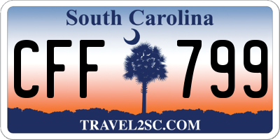SC license plate CFF799