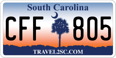 SC license plate CFF805