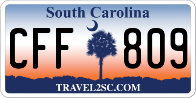 SC license plate CFF809
