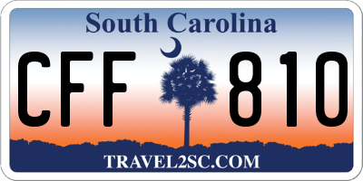 SC license plate CFF810