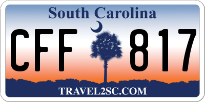 SC license plate CFF817