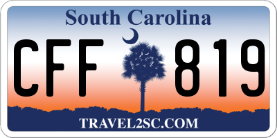 SC license plate CFF819