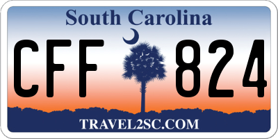 SC license plate CFF824