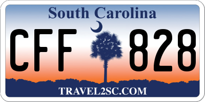SC license plate CFF828