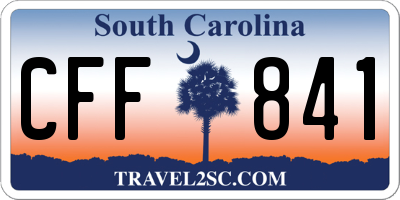 SC license plate CFF841