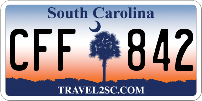 SC license plate CFF842