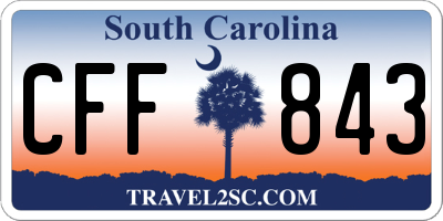 SC license plate CFF843