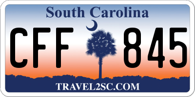 SC license plate CFF845