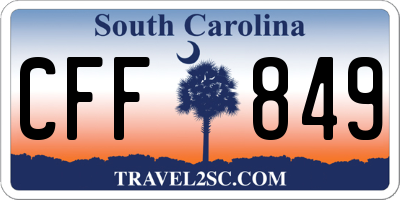 SC license plate CFF849