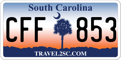 SC license plate CFF853