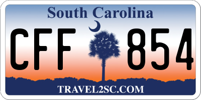 SC license plate CFF854