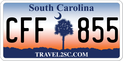 SC license plate CFF855