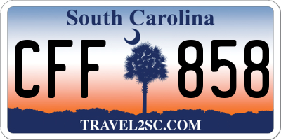 SC license plate CFF858