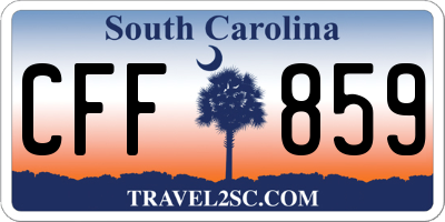 SC license plate CFF859
