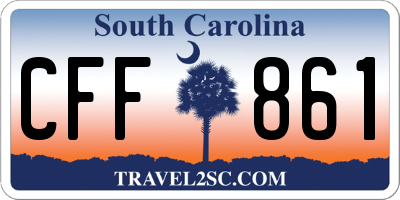 SC license plate CFF861