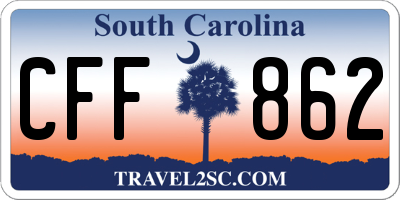 SC license plate CFF862