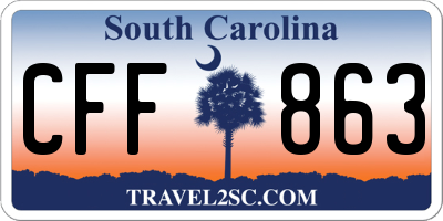 SC license plate CFF863