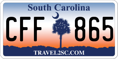 SC license plate CFF865