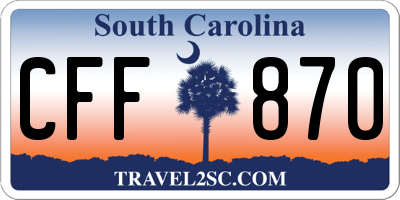 SC license plate CFF870