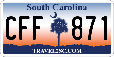 SC license plate CFF871