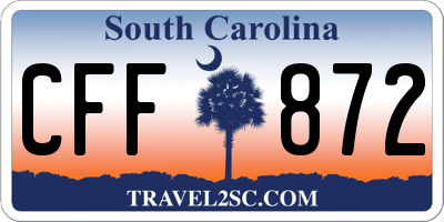 SC license plate CFF872