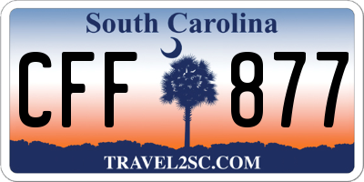SC license plate CFF877